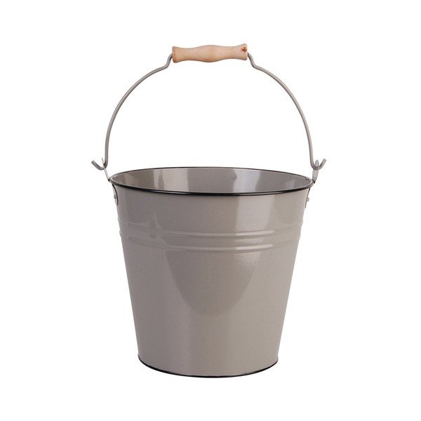 Šedý kyblík Esschert Design Garden, 9,7 l