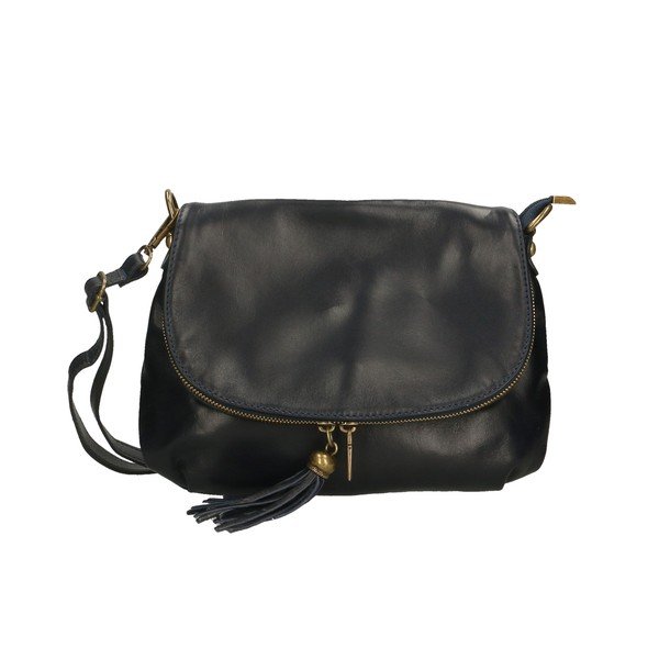 Borsa in pelle blu scuro Marrone - Chicca Borse
