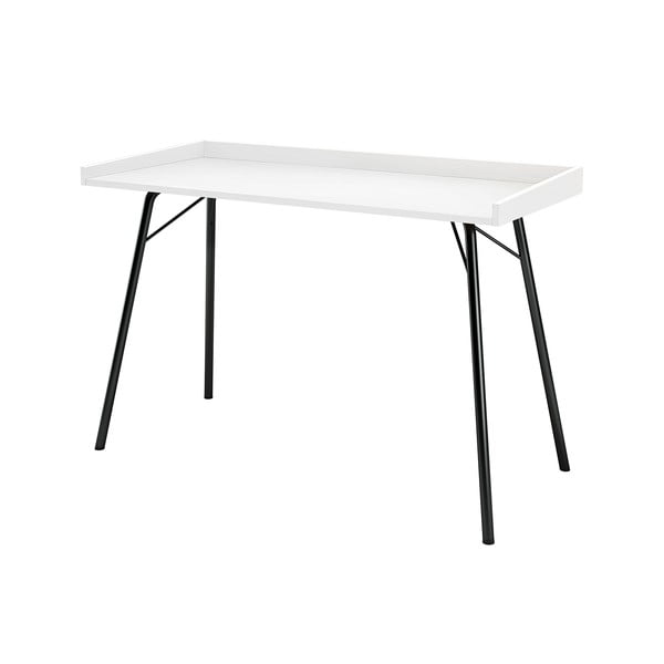 Tavolo da lavoro con piano bianco 52x115 cm Rayburn - Woodman