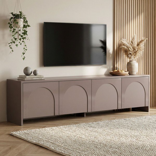 Mobile TV grigio tortora 180x45x32 cm Aurelia – Kalune Design-image-1