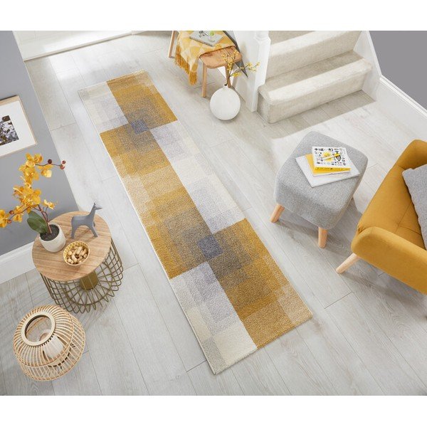 Tappeto grigio e giallo , 60 x 230 cm Plaza - Flair Rugs-image-1