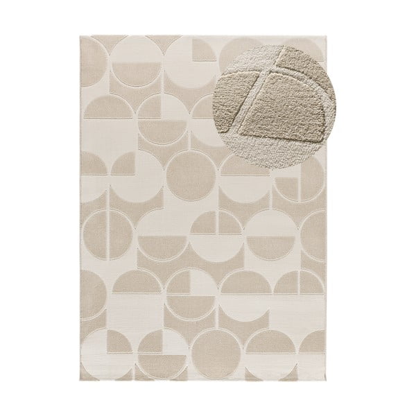 Tappeto color crema/avorio 80x150 cm Flora – Universal