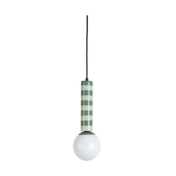 Lampadario verde in metallo ø 12 cm Rayado – Leitmotiv