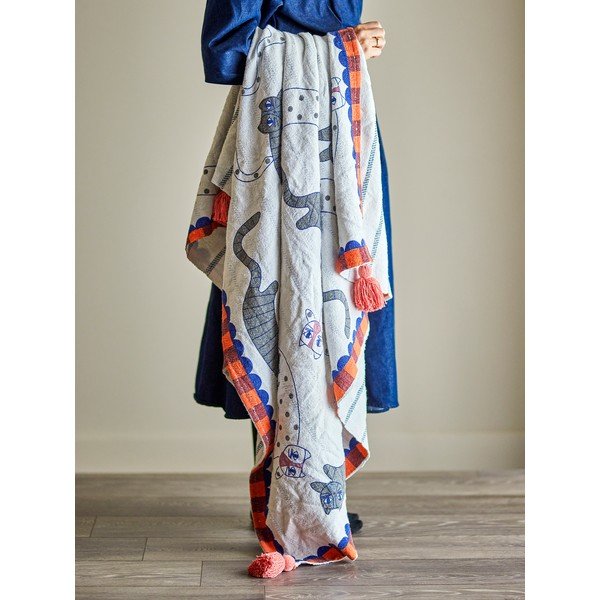 Coperta in misto cotone 130x155 cm Missy – Bloomingville-image-2