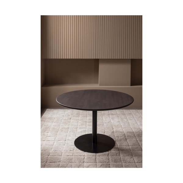 Tavolo da pranzo rotondo con piano in rovere massiccio ø 120 cm Tablo – WOOOD-image-1