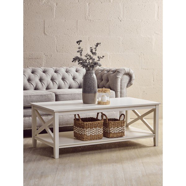 Tavolino da salotto bianco 60x120 cm Heritage – Premier Housewares-image-4