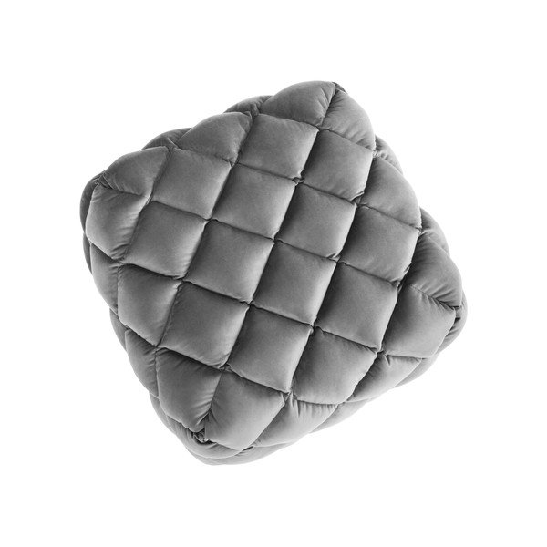 Sgabello in velluto grigio chiaro Flandrin - Interieurs 86-image-3