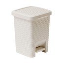 Cestino a pedale per il bagno color crema Cestino a pedale in rattan Calico, 6 l - Addis