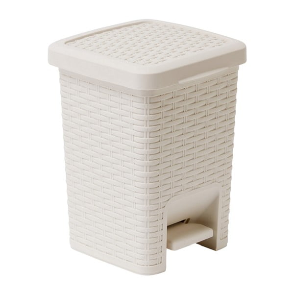 Cestino a pedale per il bagno color crema Cestino a pedale in rattan Calico, 6 l - Addis