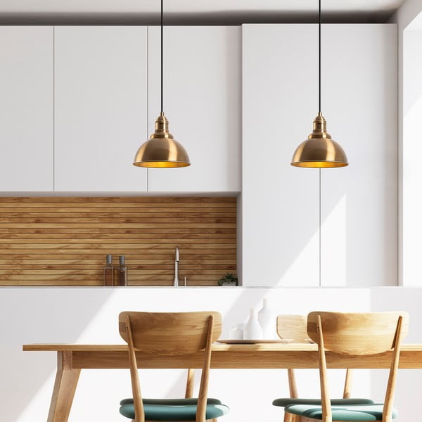 Lampadario color bronzo con paralume in metallo ø 21 cm Varzan – Opviq lights-image-1