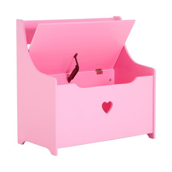 Armadietto per bambini rosa con panca 60x62x34 cm Pink Heart – Premier Housewares-image-2