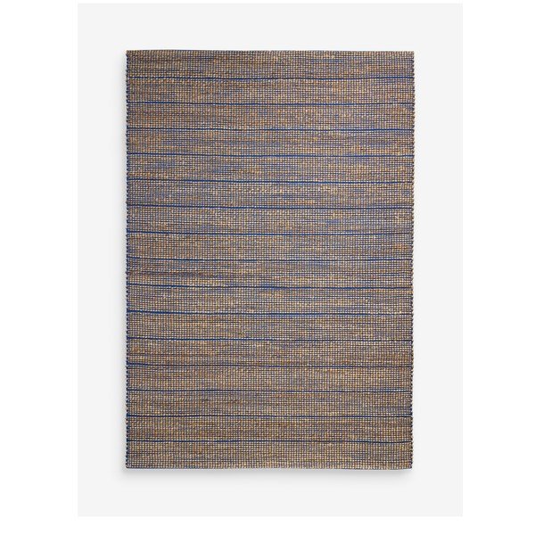 Tappeto blu in misto iuta tessuto a mano 120x170 cm Hurley – MADE