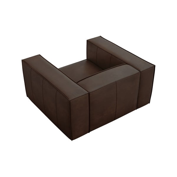 Poltrona in pelle marrone scuro Madame - Windsor & Co Sofas-image-4