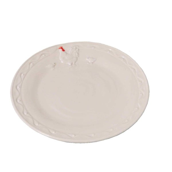 Piatto in ceramica bianca Antic Line Hen, ⌀ 21 cm - Antic Line