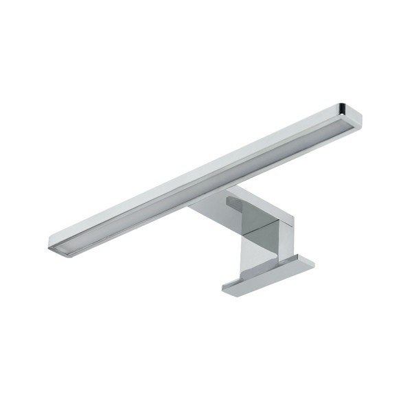 Lampada da parete in argento con luce LED Curve - SULION-image-3