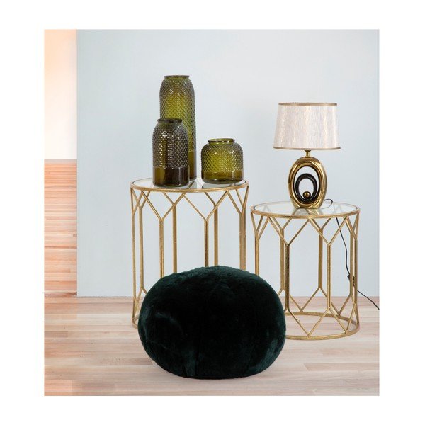 Pouf verde smeraldo in peluche - Mauro Ferretti-image-3