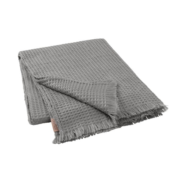 Plaid grigio con motivo waffle , 130 x 180 cm - Blomus
