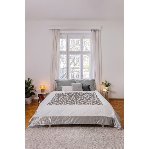 Copriletto trapuntato in velluto 220x230 cm Lattice Cut - Catherine Lansfield-image-4