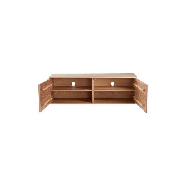 Mobile TV di colore naturale con effetto frassino 120x38x40 cm Sandviken – Jotex-image-1