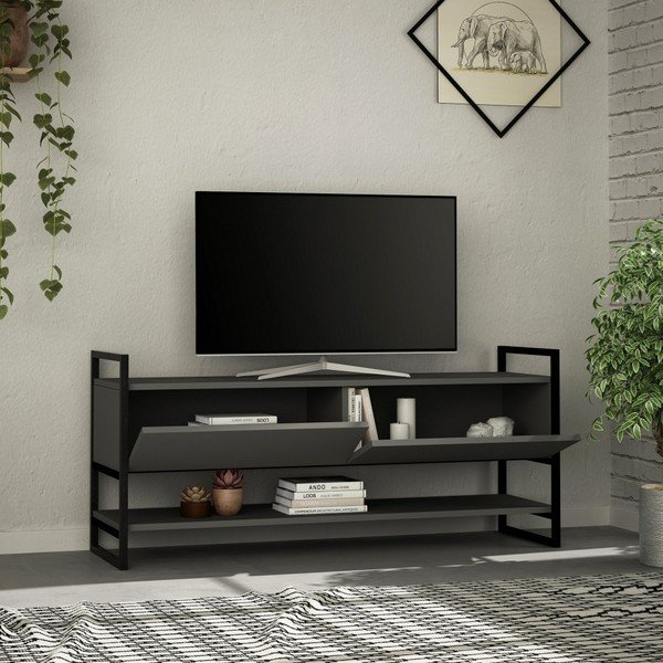 Tavolo TV antracite Metola Antracite - Homitis-image-3