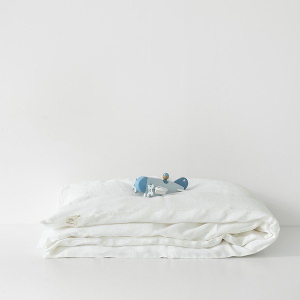 Biancheria da letto per bambini in lino bianco Nature, 140 x 200 cm White - Linen Tales