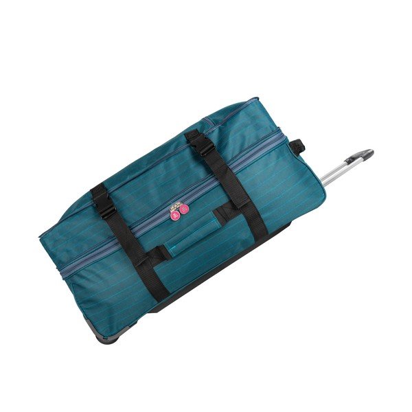 Borsa da viaggio su ruote verde petrolio Lulucastagnette Rallas, 91 l - LULUCASTAGNETTE-image-3