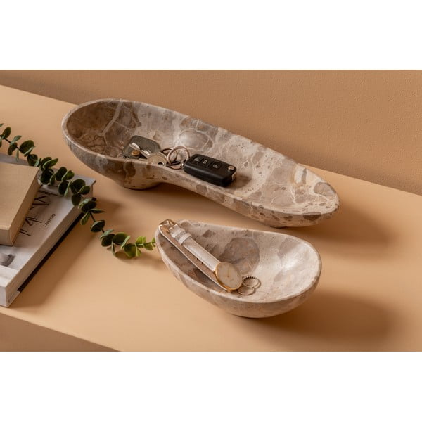 Ciotola decorativa in marmo 12,5x20 cm Organic - PT LIVING-image-1
