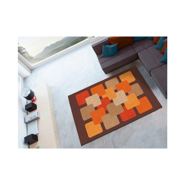 Tappeto marrone e arancione Boras, 57 x 110 cm - Universal-image-2