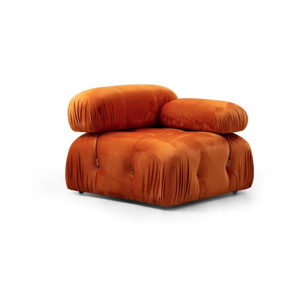Modulo divano in velluto arancione (angolo destro) Bubble - Artie