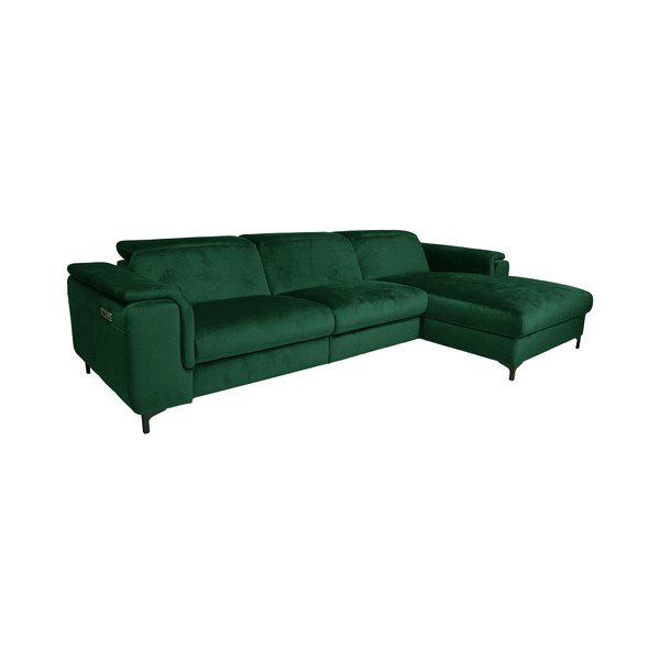 Divano angolare in velluto verde scuro (angolo destro) Brito - MESONICA-image-2
