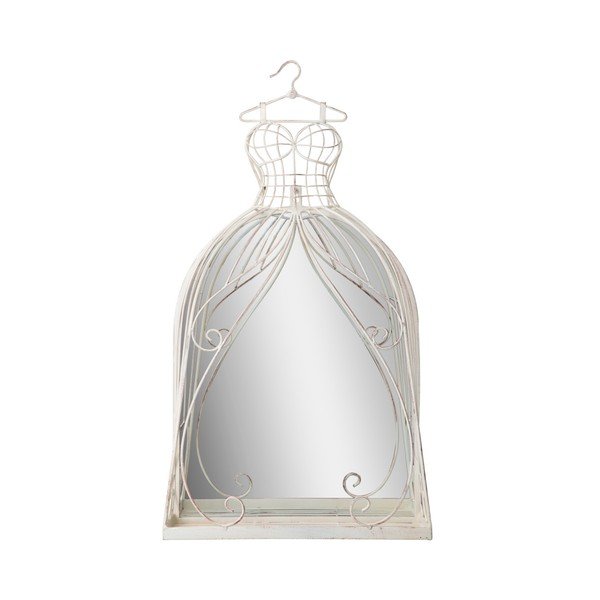 Specchio da parete con cornice decorativa bianca Appendere - Mauro Ferretti-image-1