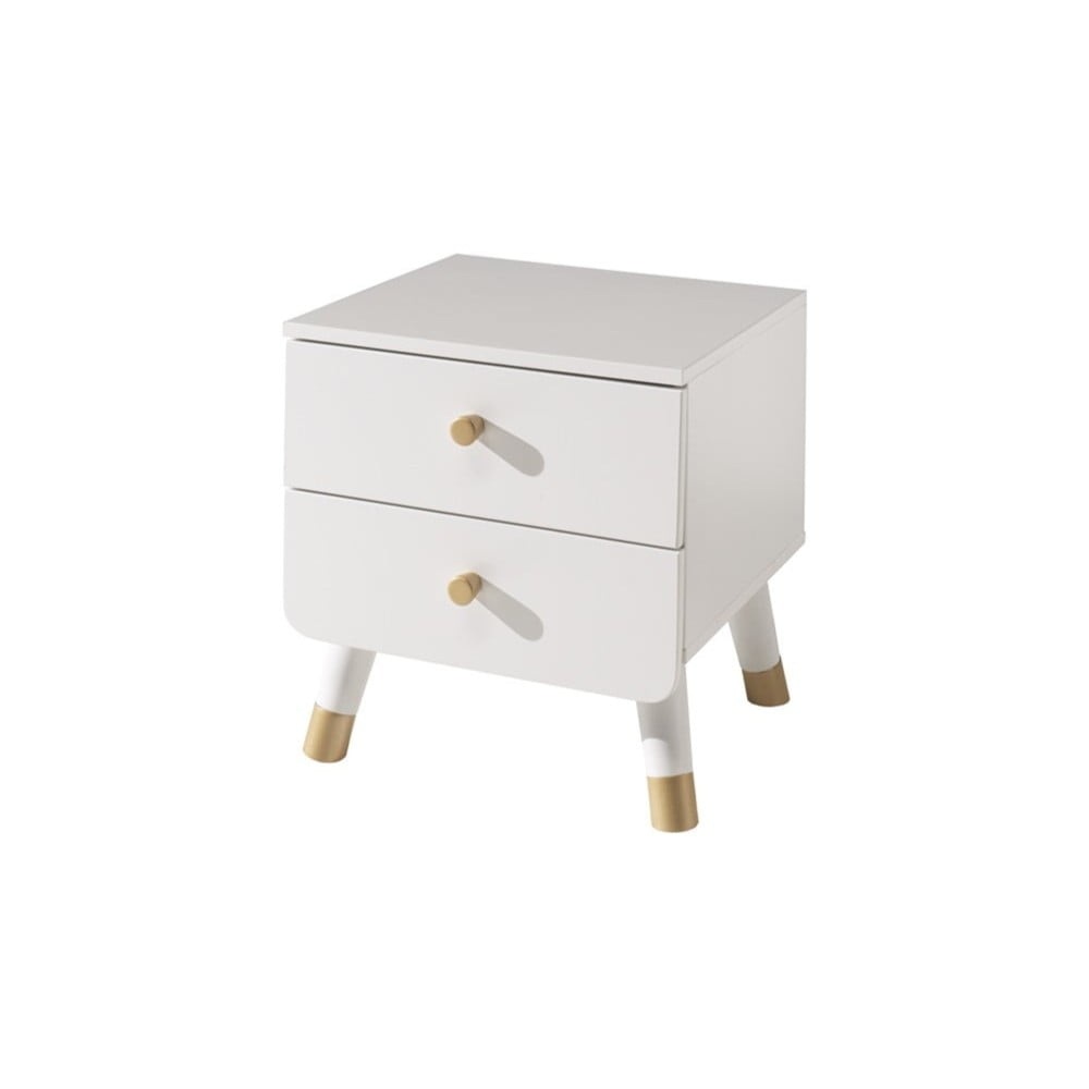 Comodino bianco per bambini in legno di pino Billy - Vipack | Comodini per bambini