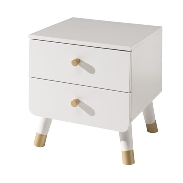 Comodino bianco per bambini in legno di pino Billy - Vipack