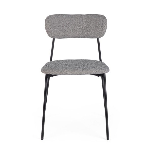 Sedia da pranzo grigia in imbottito Inka – Yes Everyday-image-2