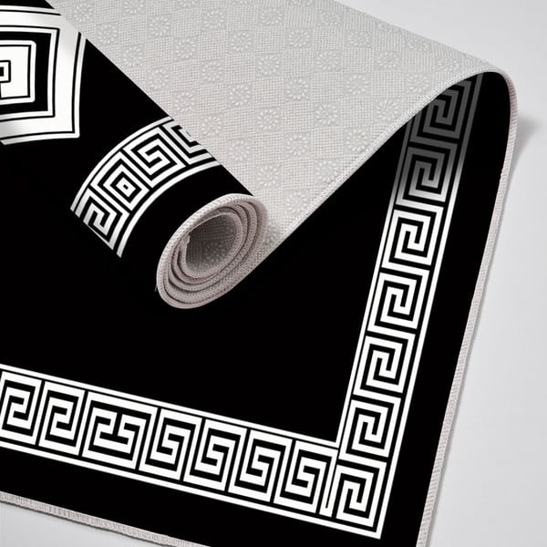 Tappetini da bagno in bianco e nero in set di 2 pezzi - Foutastic-image-1