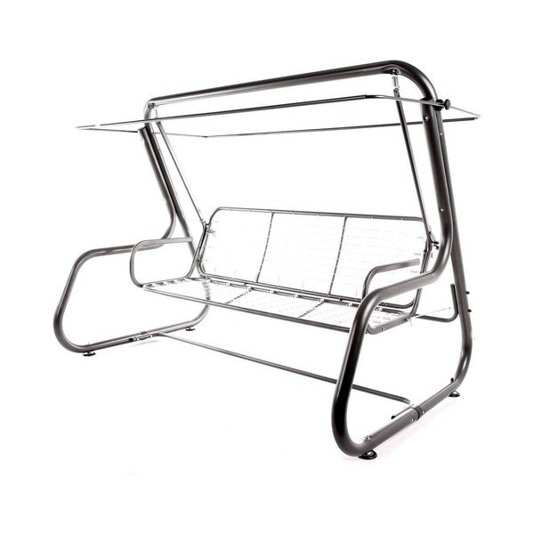 Altalena da giardino in metallo nero Celebs - Rojaplast-image-1