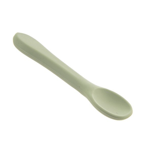 Cucchiaio da bambini color salvia in silicone – Orion-image-2