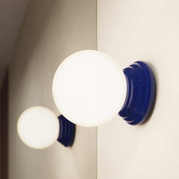 Lampada da parete blu in ceramica ø 12 cm Farsa – Sollux-image-2