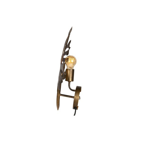 Lampada da parete in ottone antico dorato Leaf - BePureHome-image-2