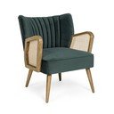 Poltrona verde con rivestimento in velluto Virna – Bizzotto