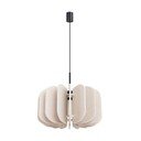 Lampadario beige in metallo con paralume in tessuto ø 45 cm Elom – Sollux