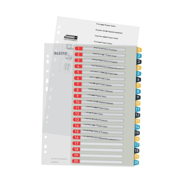 Set di 5 indici numerici con 20 etichette , A4 Cosy - Leitz-image-3