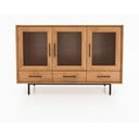 Vetrina in legno di quercia di colore naturale 144x95 cm Abies - The Beds