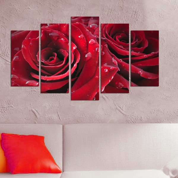 Quadro a più parti Rojo Manto, 110 x 60 cm - Charm-image-1