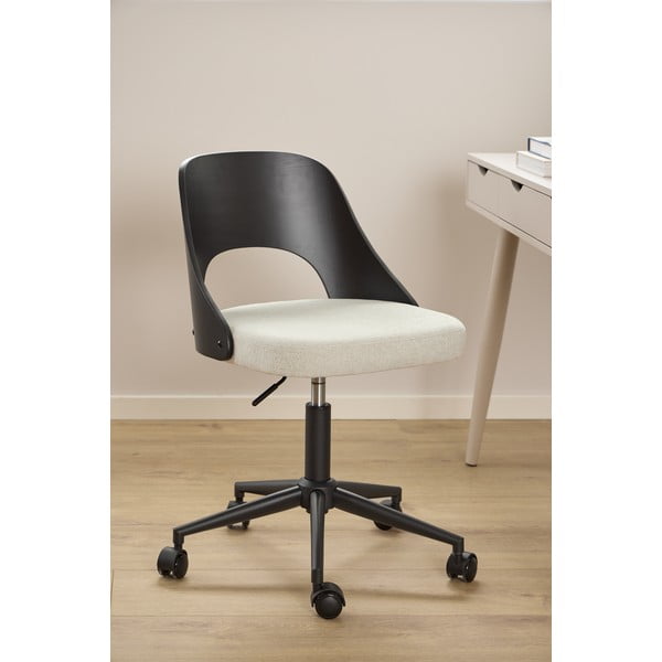 Sedia da ufficio nera/beige Lucy – Actona-image-2
