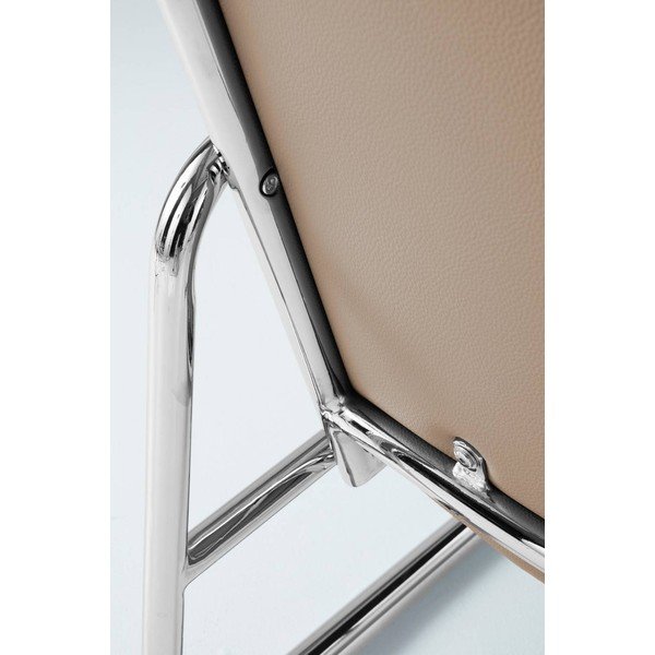 Poltrona beige con rivestimento in finta pelle Almelo – Jotex-image-4
