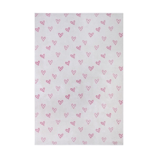Tappeto per bambini rosa e bianco 160x235 cm Hearts - Hanse Home