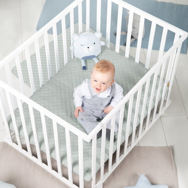 Lettino bianco con ruote 100x75 cm Style – Roba-image-3