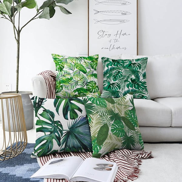 Set di 4 federe Summer Jungle, 55 x 55 cm - Minimalist Cushion Covers