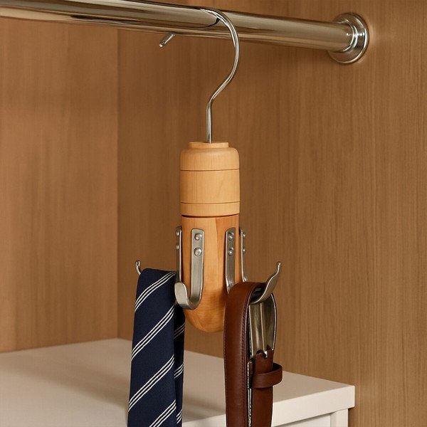 Portacravatte e cinture da appendere in legno The Dandy – Premier Housewares-image-3